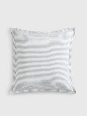 New Mist Striped European Linen Euro Sham - 30